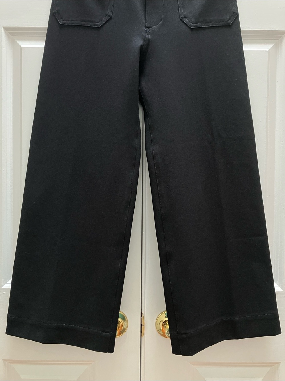 Anthropologie Maeve The Colette Ponte Crop Wide Leg Pants Black size 27 - Picture 5 of 13